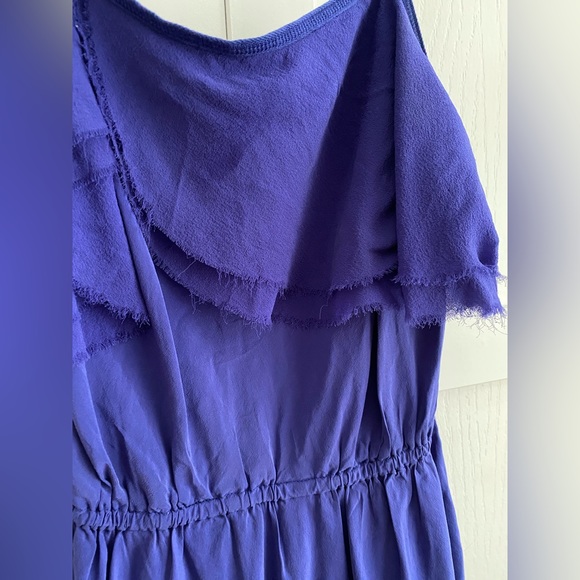 Wilfred 100% Silk blue mini dress size large - Picture 2 of 3